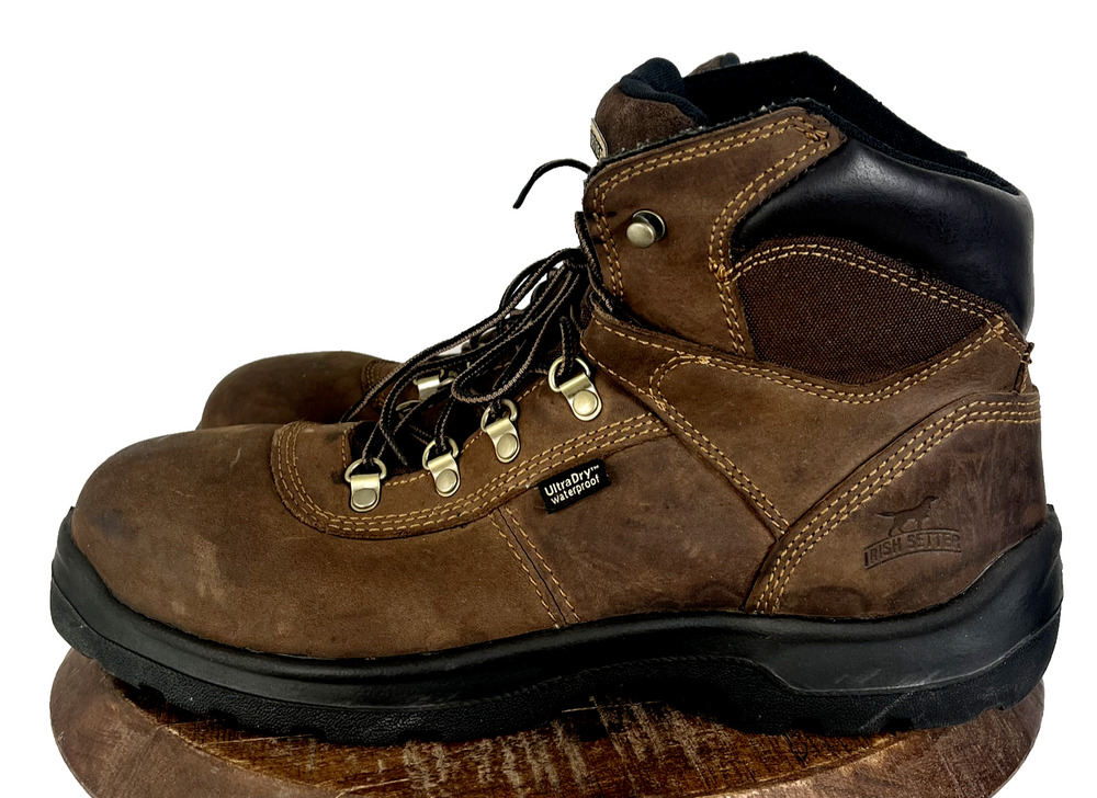 Irish Setter Boots Mens 13D Brown 83618 Ely Waterproof Steel Toe Work F2413-18